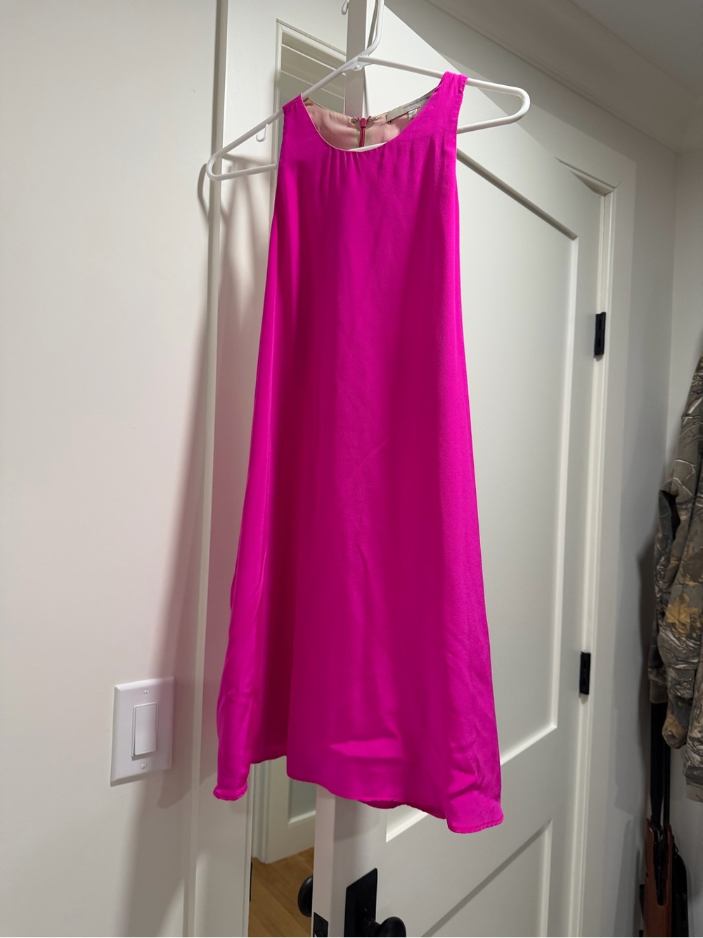 Lavender Brown Bright Fuchsia Sleeveless Dress
